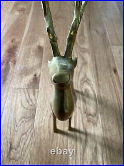 Beautiful Mid Century Brass Deer Candle Holder 16 Inches MCM