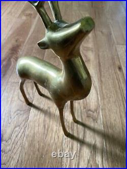 Beautiful Mid Century Brass Deer Candle Holder 16 Inches MCM