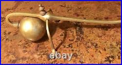 Benson Style Brass Candlestick with Ball counterweight & Cast Arched Claw Feet