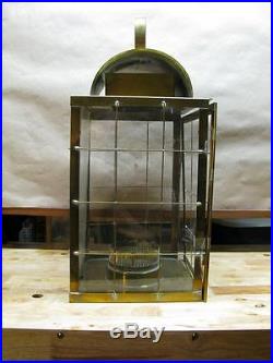 Brass And Glass Stage Coach Lantern Candle Holder 10 Inches