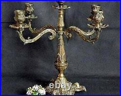 Brass Candelabra Brass Candle Holder /Antique Candelabra / Wedding Candelabra