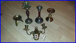 Brass Candle Holder Lot of 43 Items Wedding
