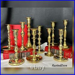 Brass Candle Holders Lacquered Set Dinner Taper Centerpiece Candlesticks 10