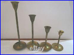 Brass Candle Stick Holders Wedding Party Candlesticks Lot of 24 Tapered Mixed
