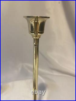 Brass Candlestick Holders Graduated Sizes