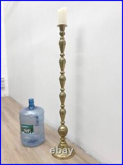 Brass Candlesticks Pillar vintage 47 tall
