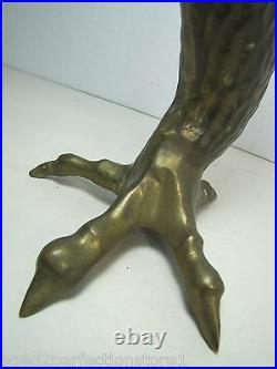 Brass Clawed Chicken Foot Candlestick Unique Detailed Figural Candle Holder