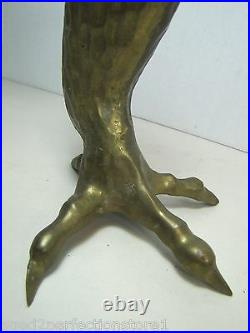 Brass Clawed Chicken Foot Candlestick Unique Detailed Figural Candle Holder