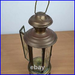 Brass Glass Lantern Door Hanging Candle Holder Engraved Glass