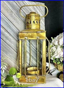 Brass Lantern Candle holder Vintage Hanging Light Nautical Beach Ships lantern