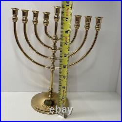 Brass Menorah Candle Holder Hanukkah Gold Tone 9 Arm Candelabra? Partylite