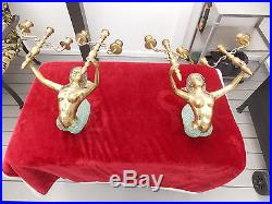 Brass Mermaid Candle Holders