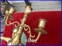 Brass Mermaid Candle Holders