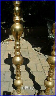 Brass Pair of 60 Tall Large Church Candlesticks Candle Holders James Quality