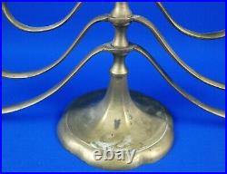 Brass Swing 9 Arms Menorah Candle holder 9 1/2 Tall Heavy Solid