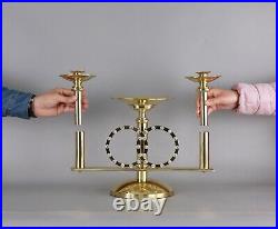 Brass candlestick Wedding candlestick Wedding Candle Holder Decor W Zircon HC-03