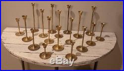 Brass candlestick lot