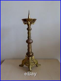 Brass church altar candle stick holder chalice vestment cope monstrance