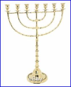 Brass copper 22 XXL vintage Menorah candle holder Israel Judaica from Jerusalem