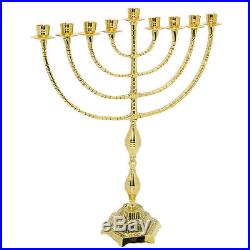 Brass copper XXL 17 Hanukkah Menorah candle holder Hanukia Judaica from Israel