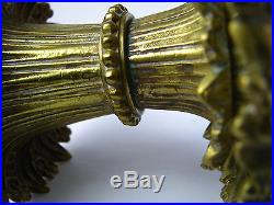 CONTINENTAL/FRENCH SOLID BRASS CANDLESTICK CANDLE HOLDER France ca1870s Rare