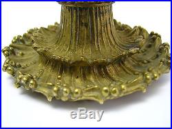 CONTINENTAL/FRENCH SOLID BRASS CANDLESTICK CANDLE HOLDER France ca1870s Rare