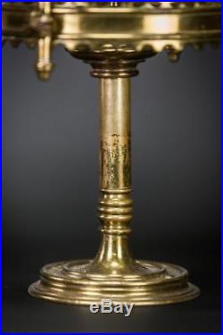 Candelabra Brass Candle Holder Gilt Gilded Gothic 5 Lights Arms 12