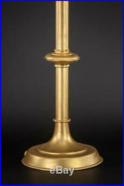 Candelabra Brass Gilded Candle Holder Gilt Church Nine Arms 9 Lights 35