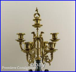 Candelabra Pair Brevettato Brass and Marble Horchow Collection