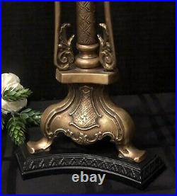 Candelabra Pair Vintage 4 Arm Decorative EB Williams Bronze / Brass Tall Pair