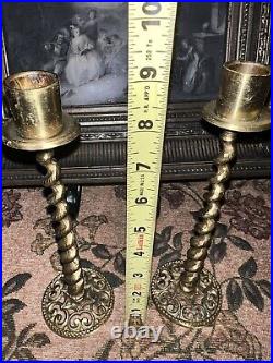 Candle Holder Brass Ornate