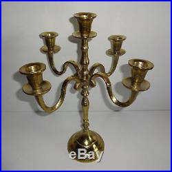 Candle Holders Brass for 5 Candles Approx. 15 11/16in High
