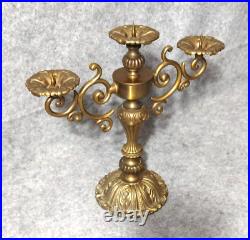 Candlestick Candelabra Vintage Brass 6 Pound 12 3 Arm No Makers Mark