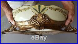 Castilian Imports Brass & Porcelain Heavy Bowl, Pre-Owned, Christmas, Holly