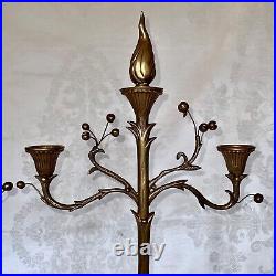 Chapman Regency Brass & Marble Candle Holder Candelabra (2) #63073A