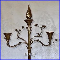 Chapman Regency Brass & Marble Candle Holder Candelabra (2) #63073A