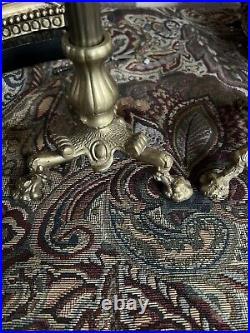 Claw Foot Brass Candle Stick Holder Set 10.5 inch tall Vintage Made In India