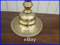 Col Ms Pair Brass Floor Candlestick Candle Holders 40 Tall