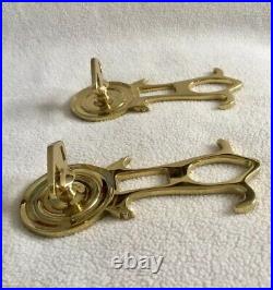 Colonial Williamsburg Brass Wall Sconces Pair Double Arm Candle Holders