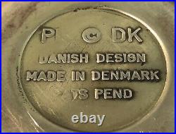 Denmark Vintage Pl-dk Heavy Brass Candlestick Holders Adjustable