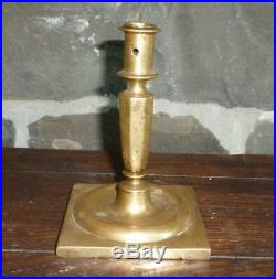 EARLY ANTIQUE 17th CENTURY BRASS CANDLESTICK LIGHTING CANDLE HOLDER NR