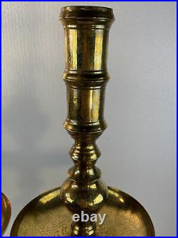 Etched Brass Candlestick Candle Holders A Pair Of 29 Church Wedding Nice