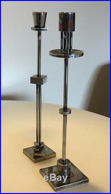 Ettore Sottsass for Swid Powell Silver Plated/Brass Candlesticks