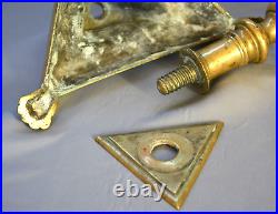 Fine Antique 1650 Tall Spanish Brass Candlestick Candle Holder Nice Paw Feet