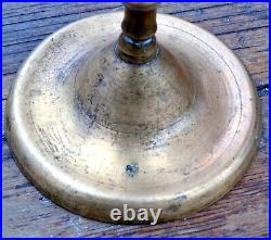 Fine Large Pair Antique 16th 17th Century Brass Candlestick Candle Holders