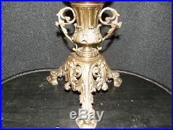 French Antique 7 Pc Gilded Bronze Brass Candelabras Candle Holder