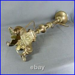 French Antique Religious Altar Church Electrified Candlesticks Candle Holder 18