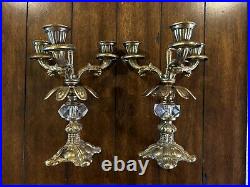 French Provincial Candalabras Candle Holders a Pair 2 Brass