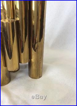 Gio Ponti Style Brass Candleholders MID Century Modern