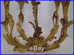 GORGEOUS Brass ART NOUVEAU Deco BAROQUE ANTIQUE CANDELABRA Large Candle Holder